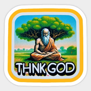 Think God Sticker